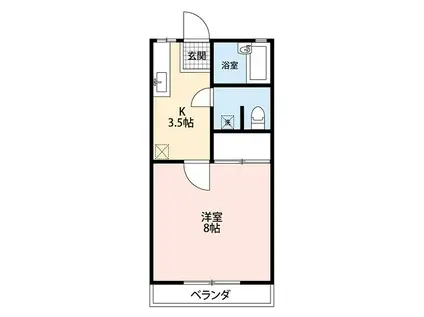 東光寺ホームズ(1K/2階)の間取り写真