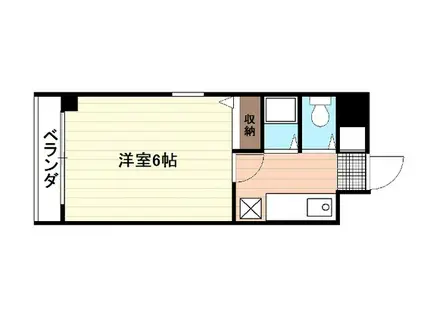 第11片山ビル(1K/2階)の間取り写真