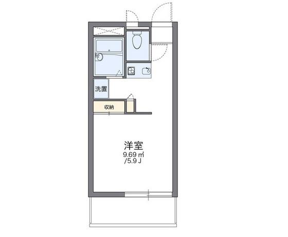 レオパレスフレア駅元町(1K/1階)の間取り写真