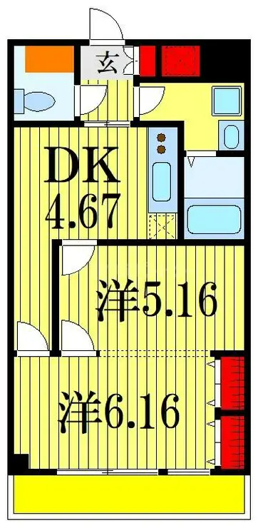 ラフレシール市川 1階階 間取り