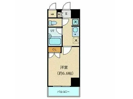 ヴェルトウォーターフロント(1K/9階)の間取り写真