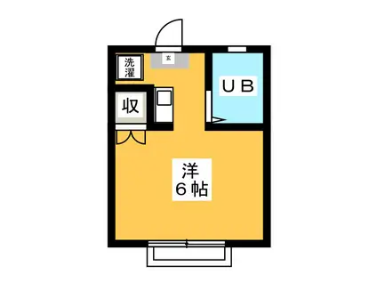 サンアンドパームIKEDA(ワンルーム/1階)の間取り写真