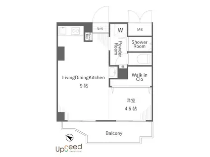 ヴィラ井荻(ワンルーム/4階)の間取り写真