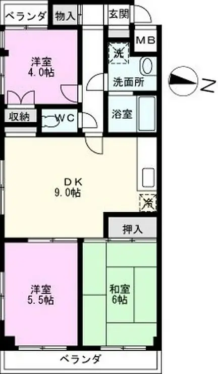 センチュリー山中 2階階 間取り