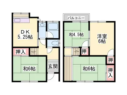 加古川ヤングハイツ(3DK/1階)の間取り写真