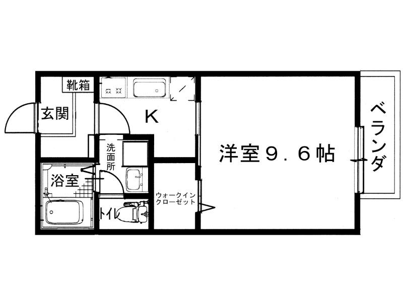 パストラル詫間(1K/1階)の間取り写真