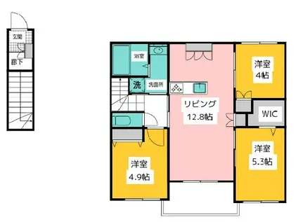 サザンローレル(3LDK/2階)の間取り写真