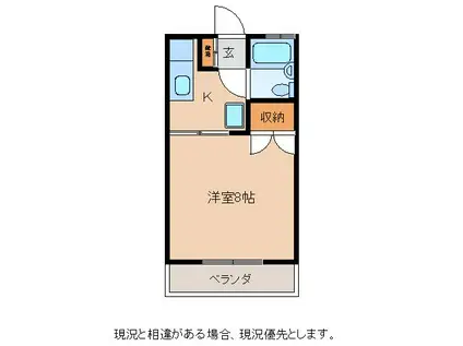 丸山コーポ III(1K/2階)の間取り写真