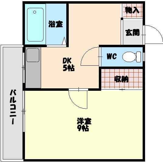 岡田マンション(1DK/3階)の間取り写真