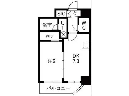 エステムコート新梅田(1DK/3階)の間取り写真