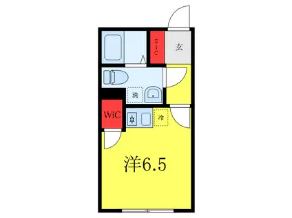 AXIA CITY大山(1K/1階)の間取り写真