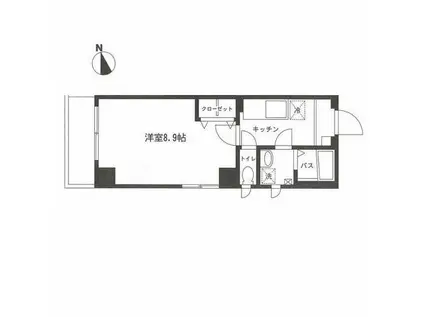 ジュネスシゲール田端(1K/7階)の間取り写真