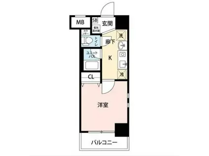 マイナビSTAYオアシス大宮(1K/6階)の間取り写真