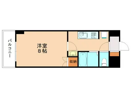 ロイヤルパレス(1K/7階)の間取り写真