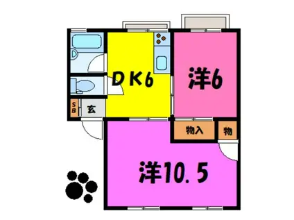 エトアール上柴(2DK/2階)の間取り写真