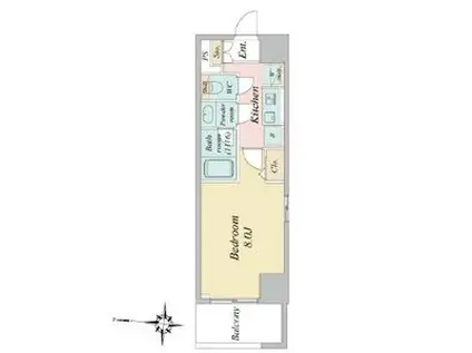 BPRレジデンス丸の内(1K/13階)の間取り写真