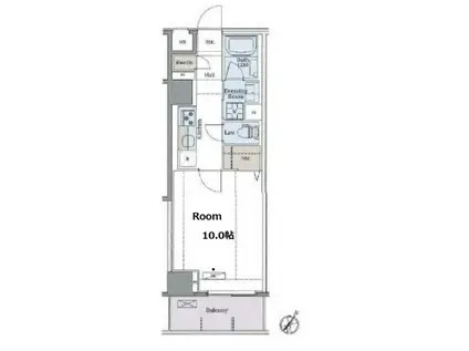 ラグゼナ平和台(1K/5階)の間取り写真