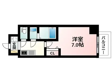 ウィンズコート新大阪II(1K/8階)の間取り写真