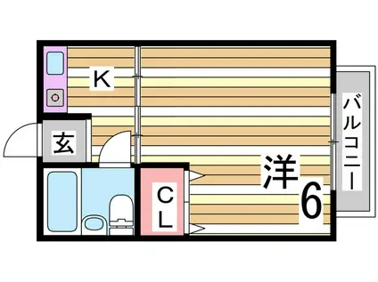 サニーハイツ(1K/1階)の間取り写真
