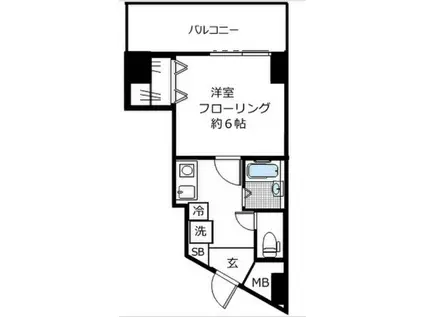 SK.CHARME(1K/8階)の間取り写真