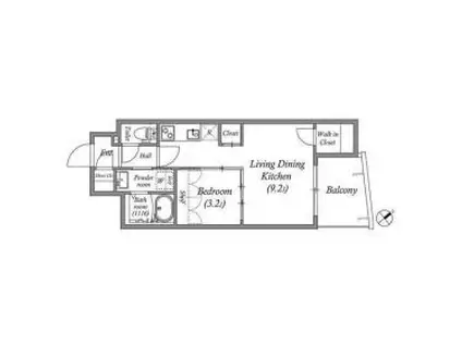 SERENITE福島SCELTO(1LDK/5階)の間取り写真