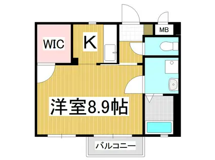 ＪＲ中央線 下諏訪駅 徒歩39分 2階建 築19年(1K/2階)の間取り写真