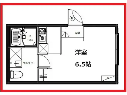 モノリスオウギオオハシ(ワンルーム/1階)の間取り写真