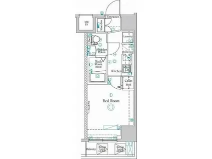 ラフィスタ川口(1K/2階)の間取り写真