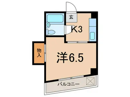 BELL WOOD(1K/3階)の間取り写真