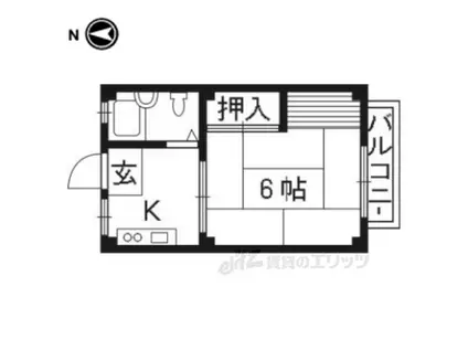 はるはな2(1K/2階)の間取り写真