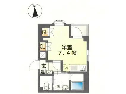 パークサイドプラム 301(ワンルーム/3階)の間取り写真