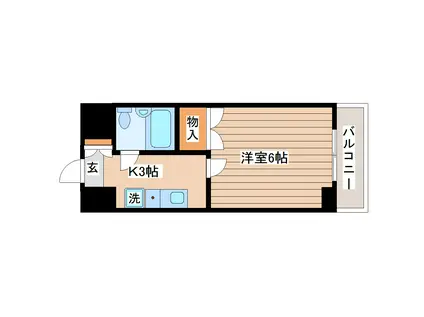 グレイスハイツ長町(1K/5階)の間取り写真