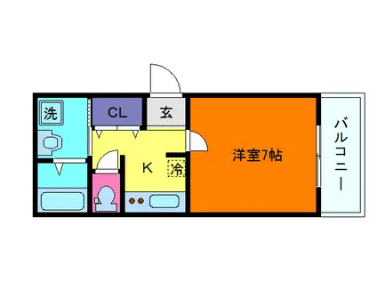 カサ六甲台町(1K/3階)の間取り写真