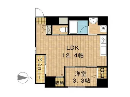 HONMACHI BOX24(1LDK/3階)の間取り写真