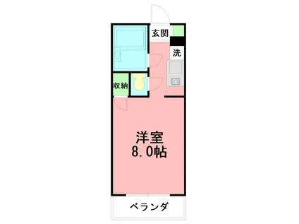 タートルストーンビル(ワンルーム/1階)の間取り写真