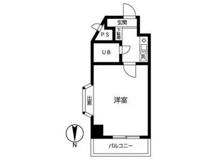 ピソ ブランコ(1K/2階)の間取り写真