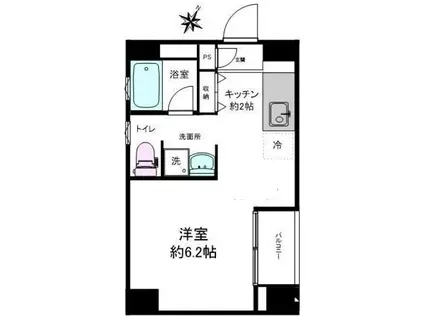 OHNO BLD(ワンルーム/3階)の間取り写真