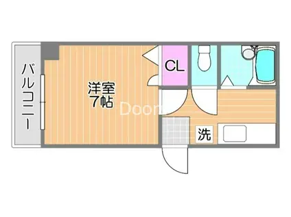 プレアール西川原(1K/2階)の間取り写真