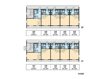 サンライズ(1K/2階)の間取り写真