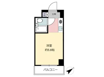 サクセスウェーブ(ワンルーム/6階)の間取り写真