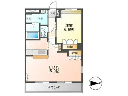 グランピア(1LDK/2階)の間取り写真