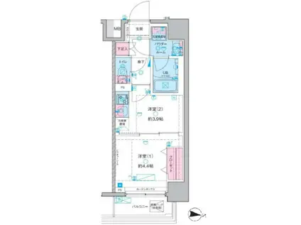 GENOVIA木場II(2K/2階)の間取り写真