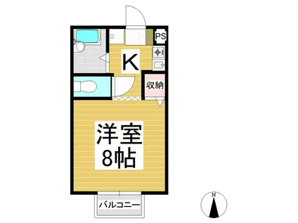 ウィルコ手塚(1K/2階)の間取り写真