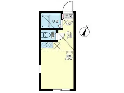 ユナイト三ッ沢マイルストーン(ワンルーム/2階)の間取り写真