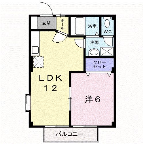 プライムハイツ(1LDK/2階)の間取り写真