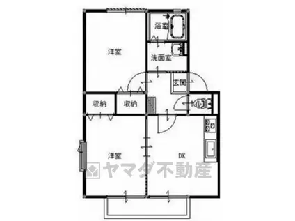 パナコートコーヨーC(2DK/1階)の間取り写真