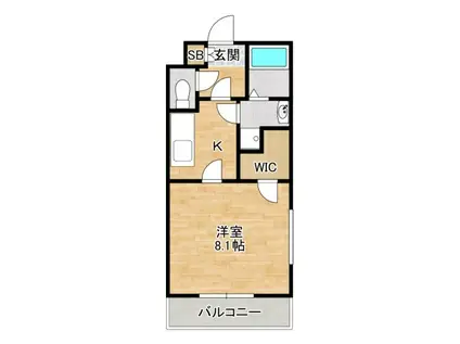 エリタージュ(1K/2階)の間取り写真