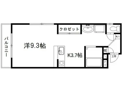 DSL蜆塚(1K/2階)の間取り写真