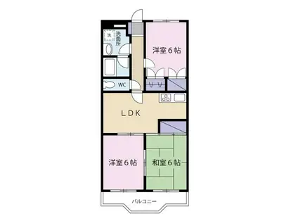 セピアコート清水(3LDK/1階)の間取り写真