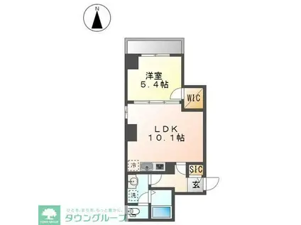 エム・ヒルズ(1LDK/6階)の間取り写真